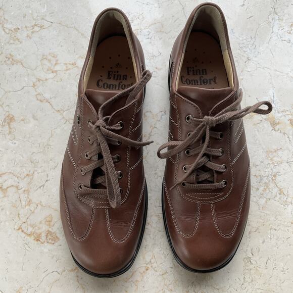 Finn Comfort Mens Syracuse Brown Leather Lace Up oxford Loafers Size US 9 UK 8.5 main image 5